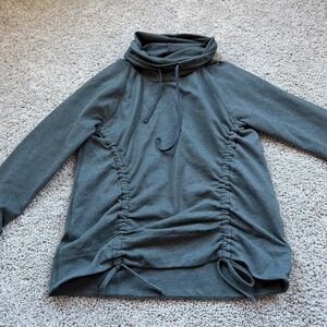 Lucy Green Gray Cowl Neck Sweatshirt Size Medium